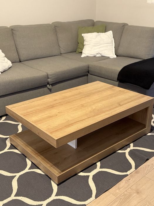 Stolik kawowy okleina drewno