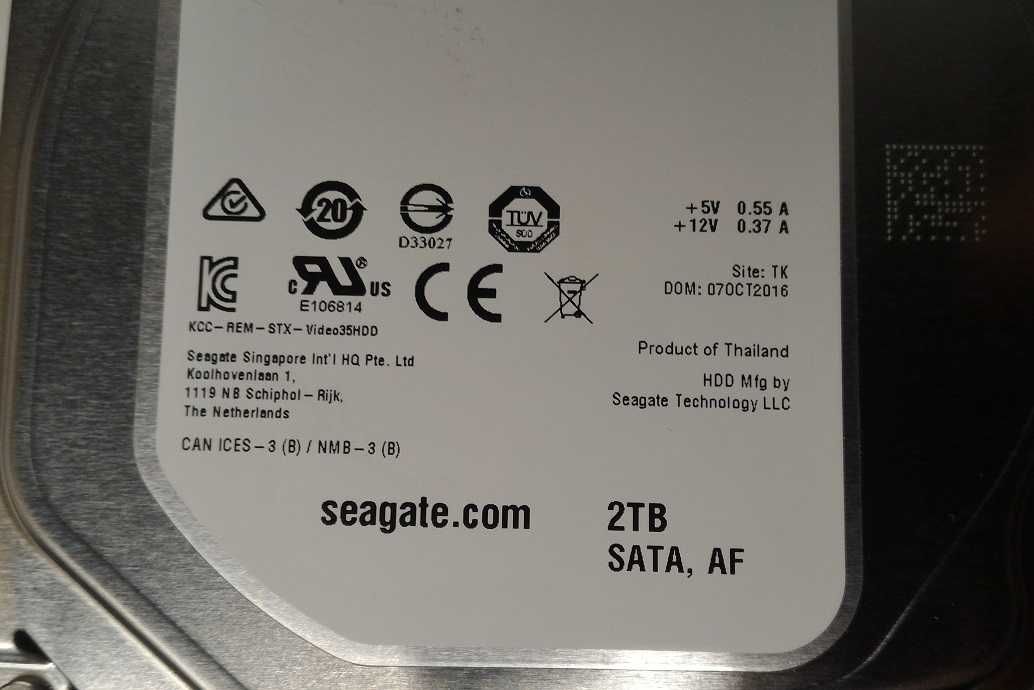 Винчестер 2 ТБ жесткий диск 3.5" Seagate объёмом 2 терабайта
