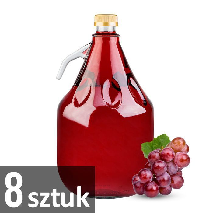 8x GĄSIOR - 3 L-  balon dama butelka na wino z zakrętką