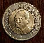 Moeda 1 Lira Turca do Ano 2006