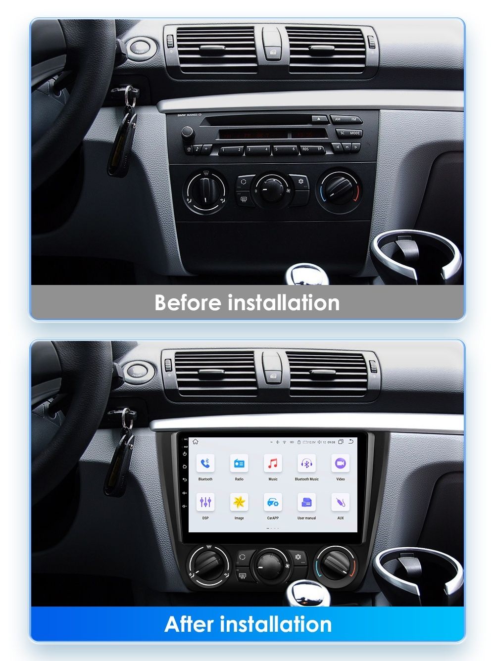 Radio Android BMW serii 1 E87 E81 E82 E88