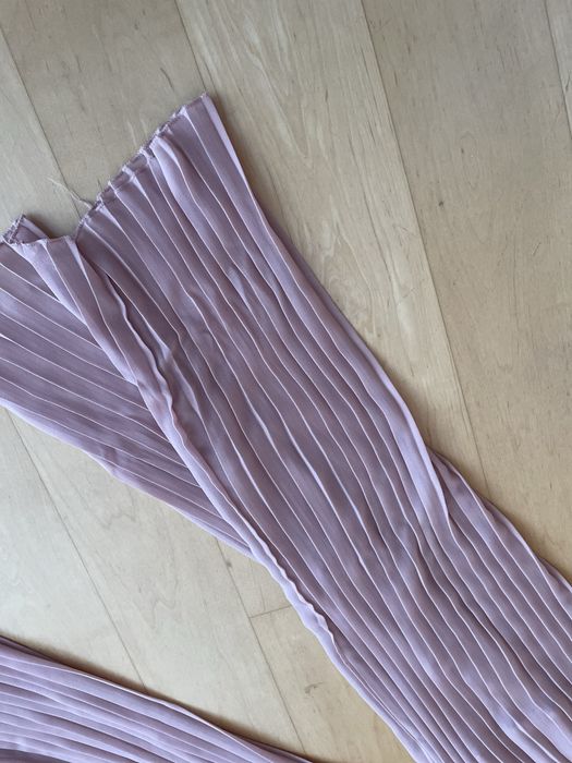 Macacão rosa plissado, tamanho S