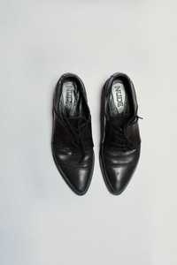NUDE oksfordy czarne rozmiar 38 skóra naturalna oxford shoes