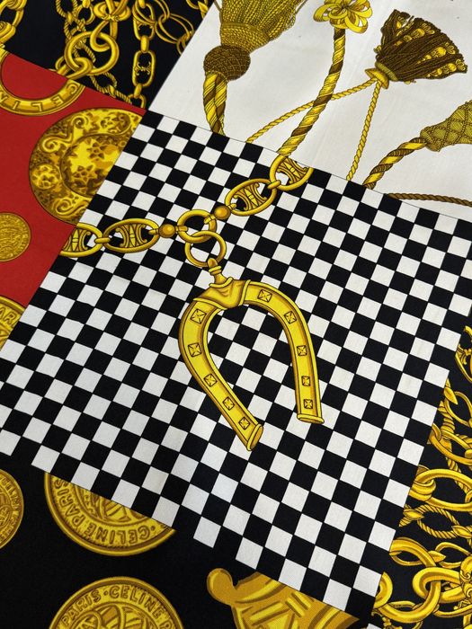 Вінтажний шовковий шарф , хустка, платок з натурального шовку CELINE