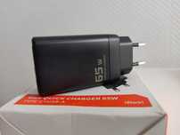 Блок живлення Toocki 65w для телефону, зарядний пристрій GAN, Новий.