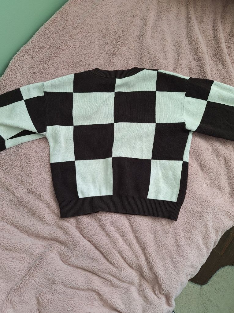 sweter w szachownicę H&M