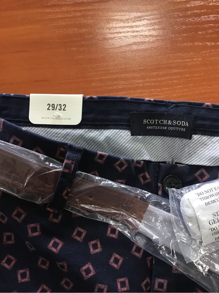 Spodnie Materiałowe Chinosy Scotch&Soda Stuart Stretch 29/32 Nowe