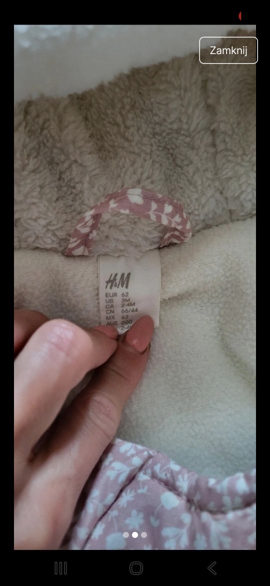 Kombinezon zimowy h&m 62