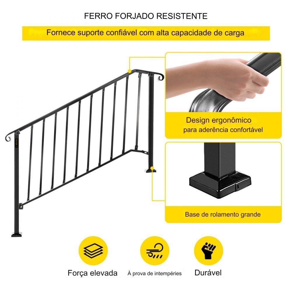 Corrimão exteior para escadas externas