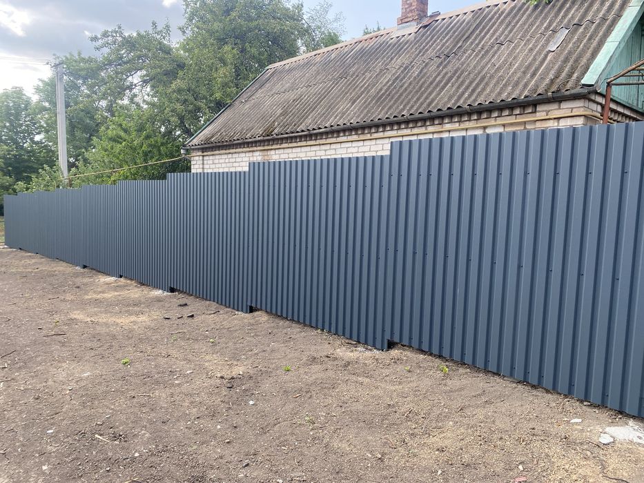 Купить забор з профілю кривий ріг ворота відкатні розпашні кривий ріг