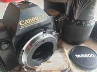 Corpo Camera Canon T70 analógica 35mm +Flash Canon