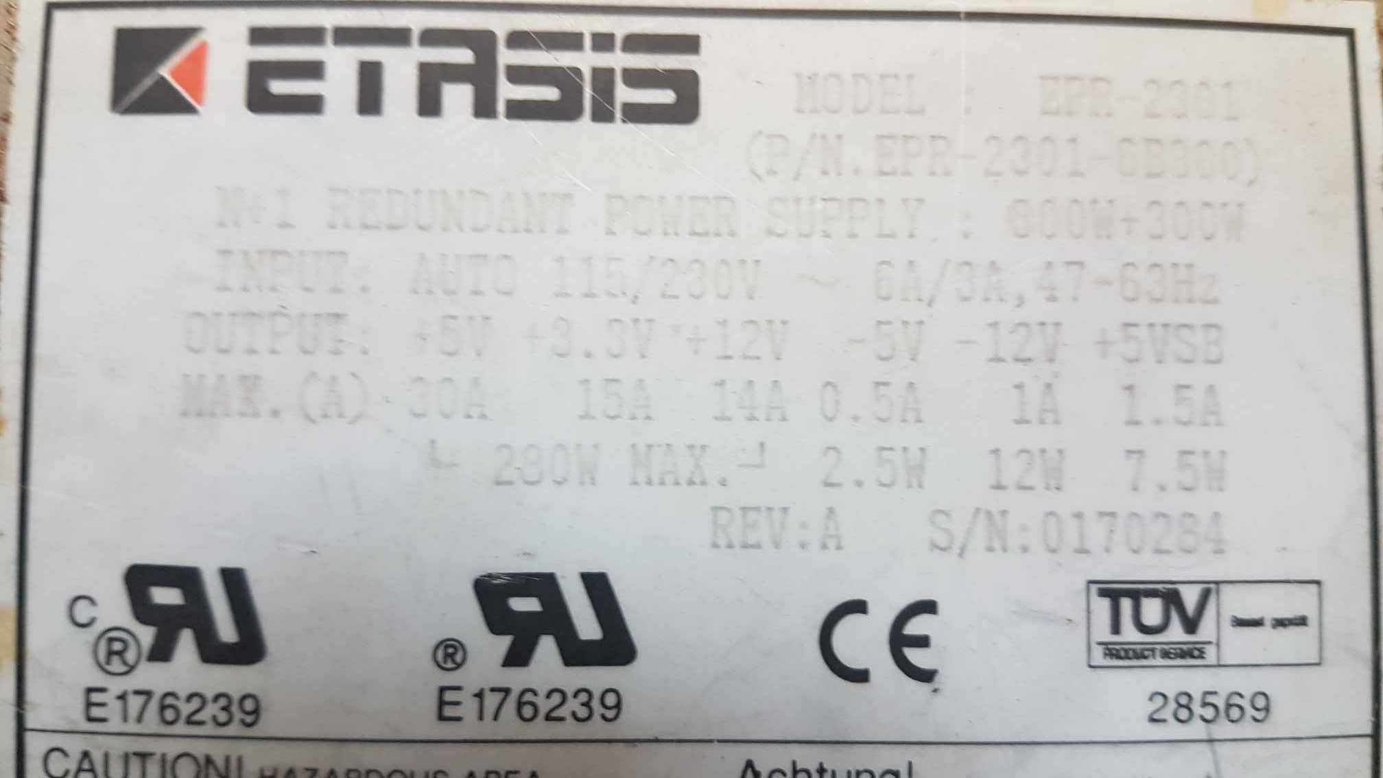 Zasilacz serwerowy Etasis EPR-2301,2x 300w