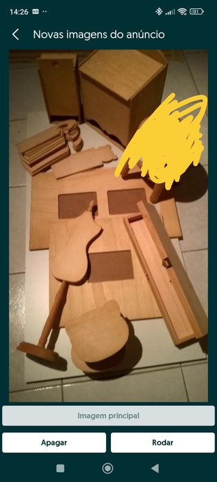 Madeiras em bruto para manualidades