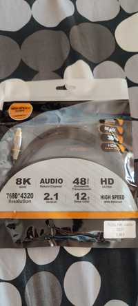 Cabo óptico hdmi 8K ultra HD