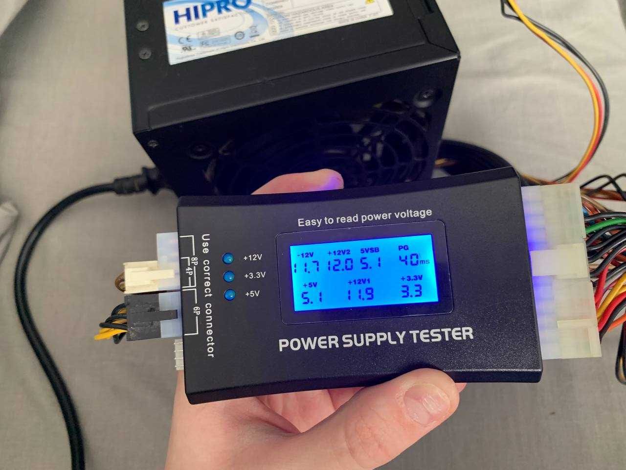 Блок питания HIPRO 480W 4pin CPU,6 pin GPU