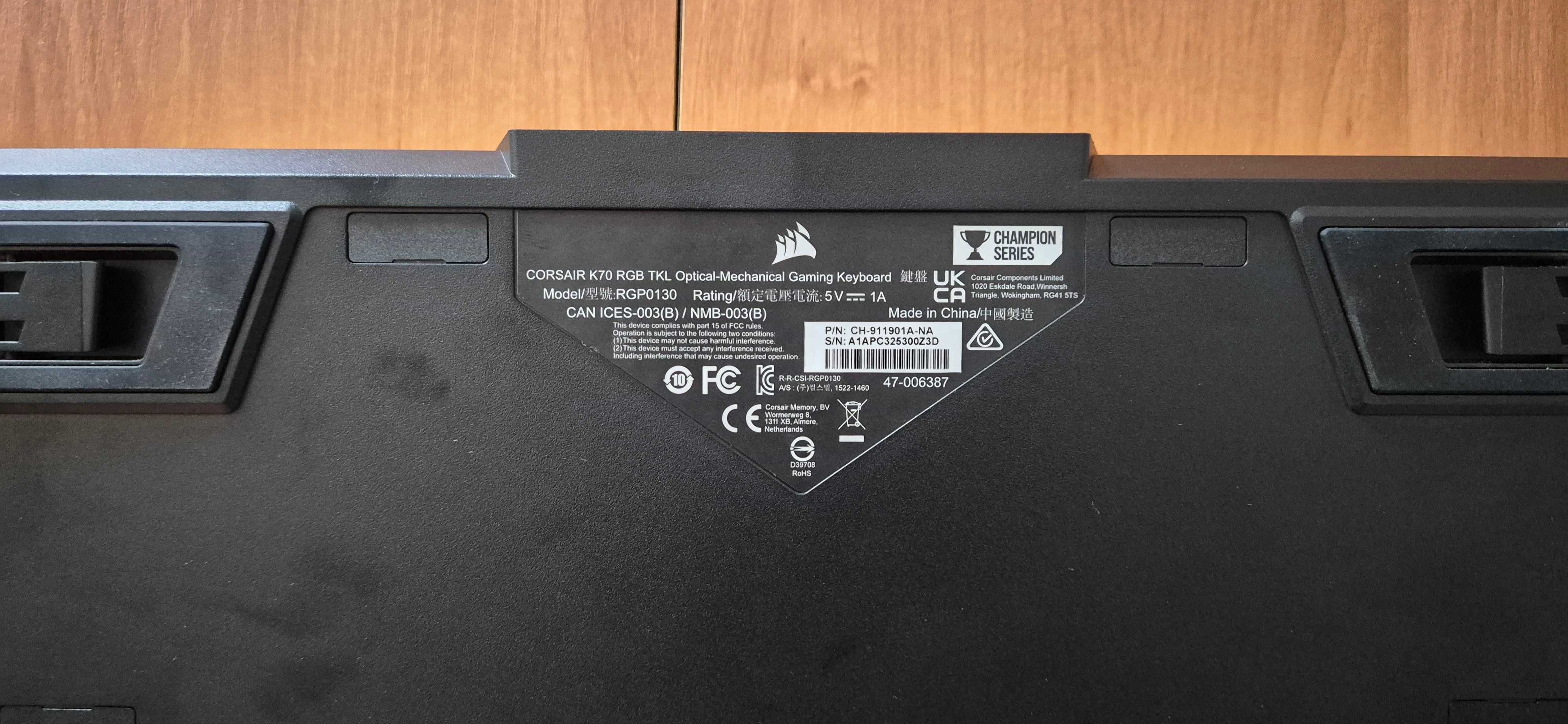 CORSAIR K70 TKL RGB OPX (opto-mechaniczne przełączniki)