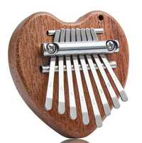 Kalimba mini instrument kieszonkowy zawieszka serce