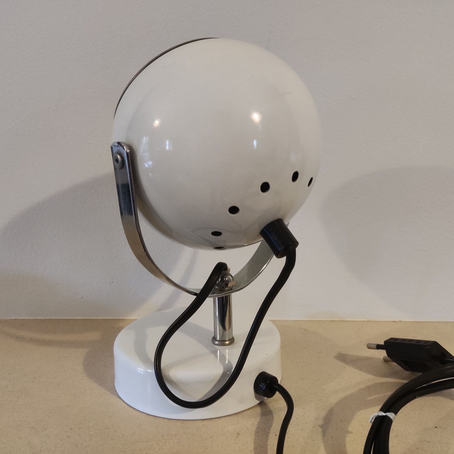 candeeiro modernista Veneta Lumi (Eyeball) Branco - vintage