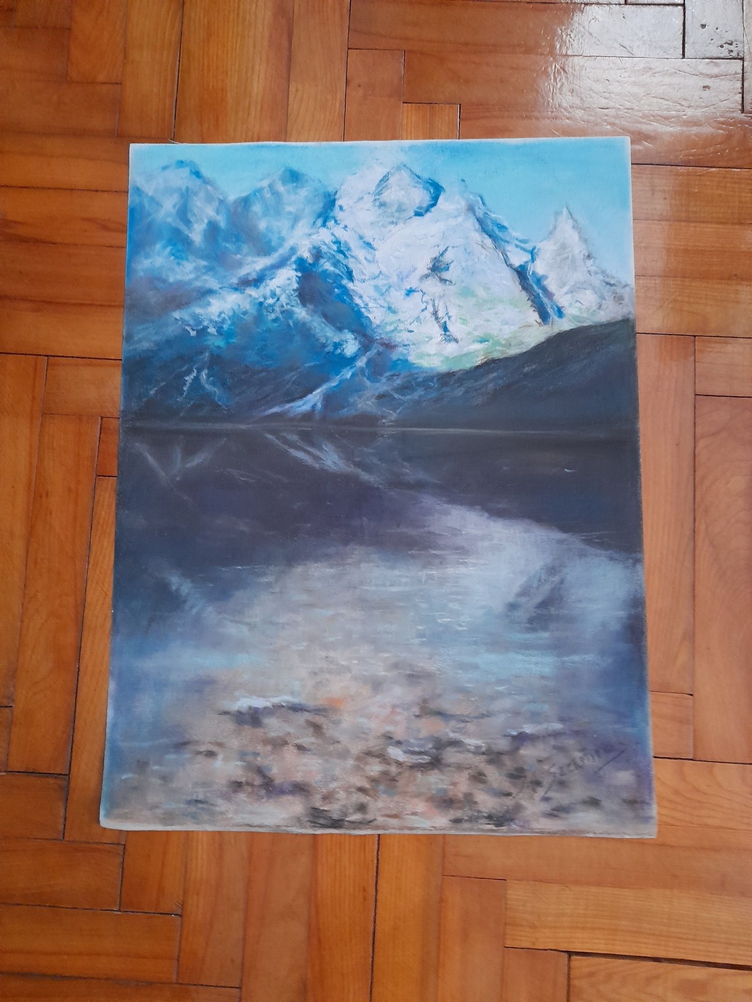 Morskie Oko obraz pastela 45x60