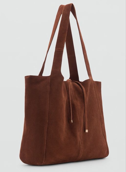 Замшевий шоппер манго сумка замшева mango