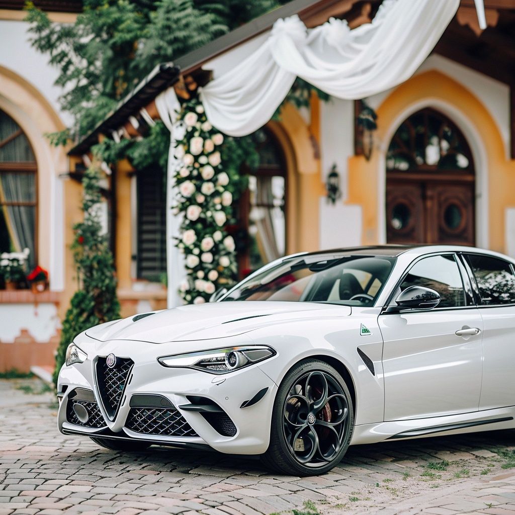 Auto do ślubu / wesela z kierowcą Alfa Romeo Giulia Białe | Śląskie