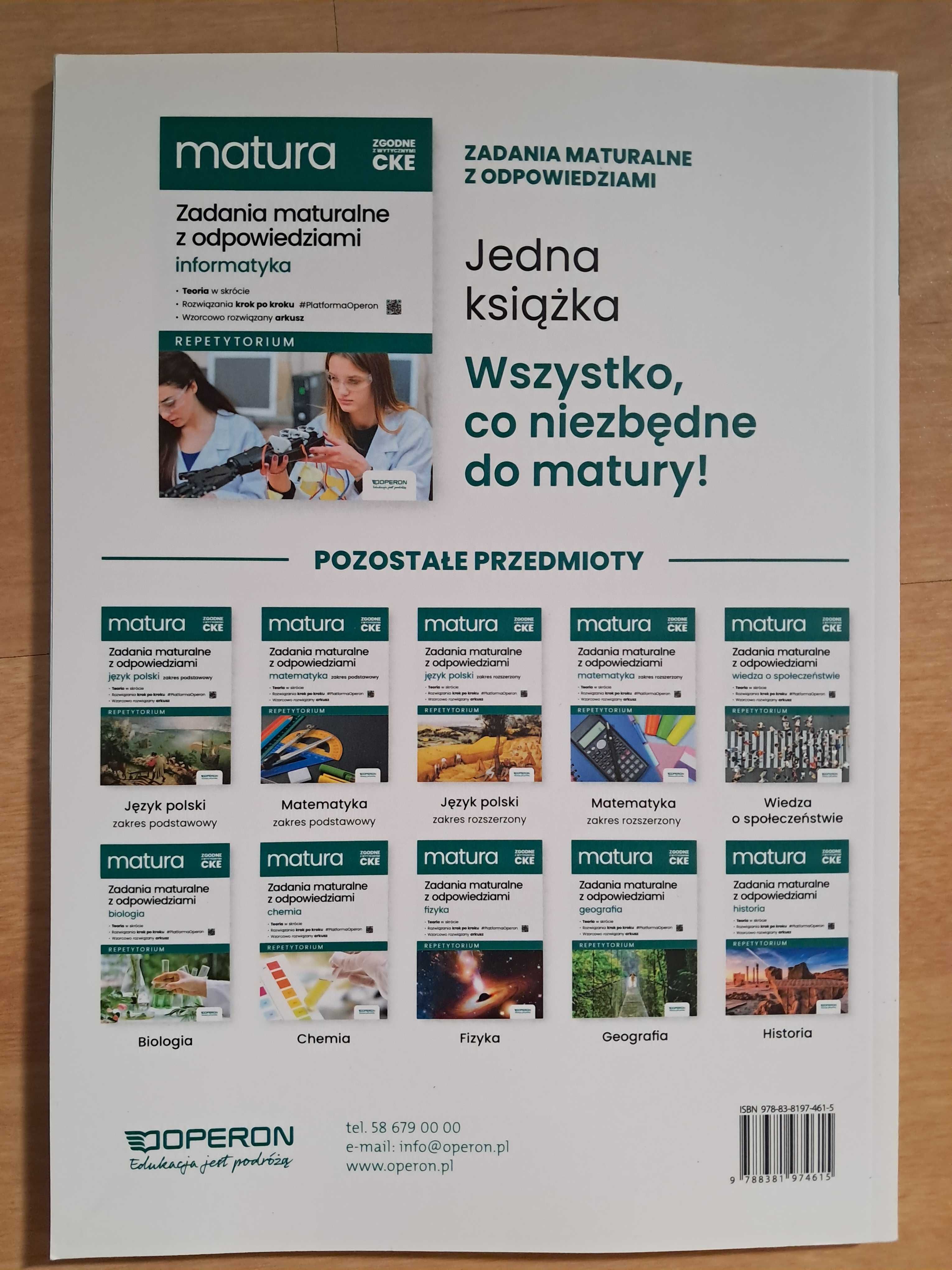 Matura Informatyka Repetytorium Zadania z odpowiedziami Operon NOWA