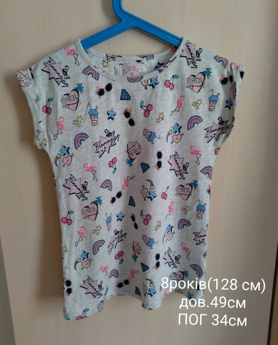 Футболки на дівчинку 7-8 років