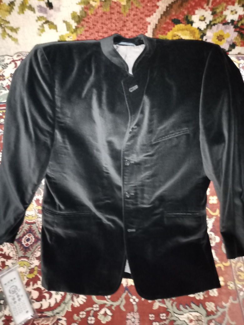 Пиджак мужской велюровый черный