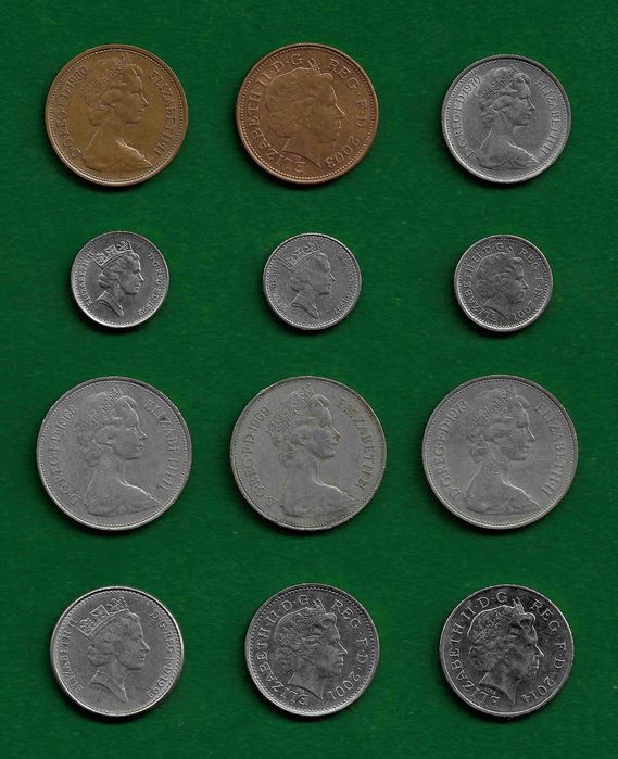 Coleção de (61) moedas - REINO UNIDO