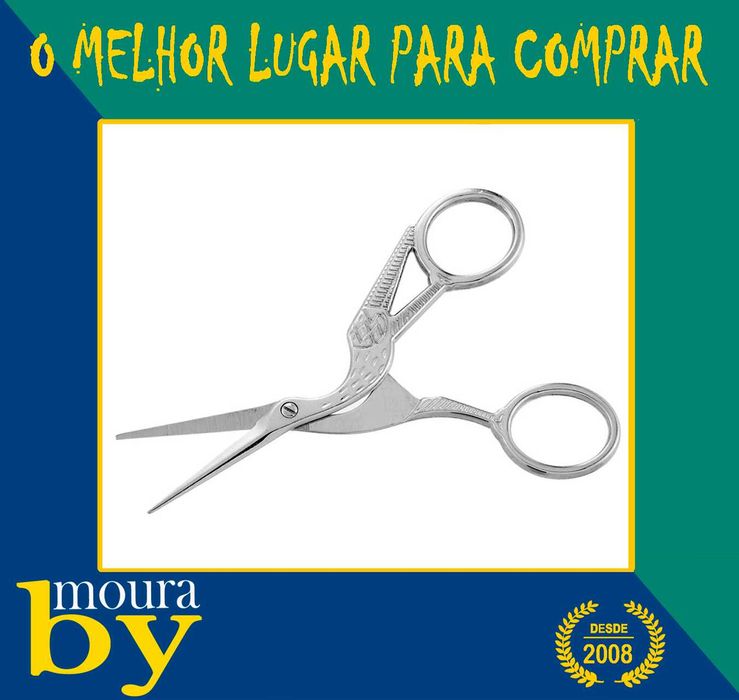 Tesoura de costura modelo cegonha