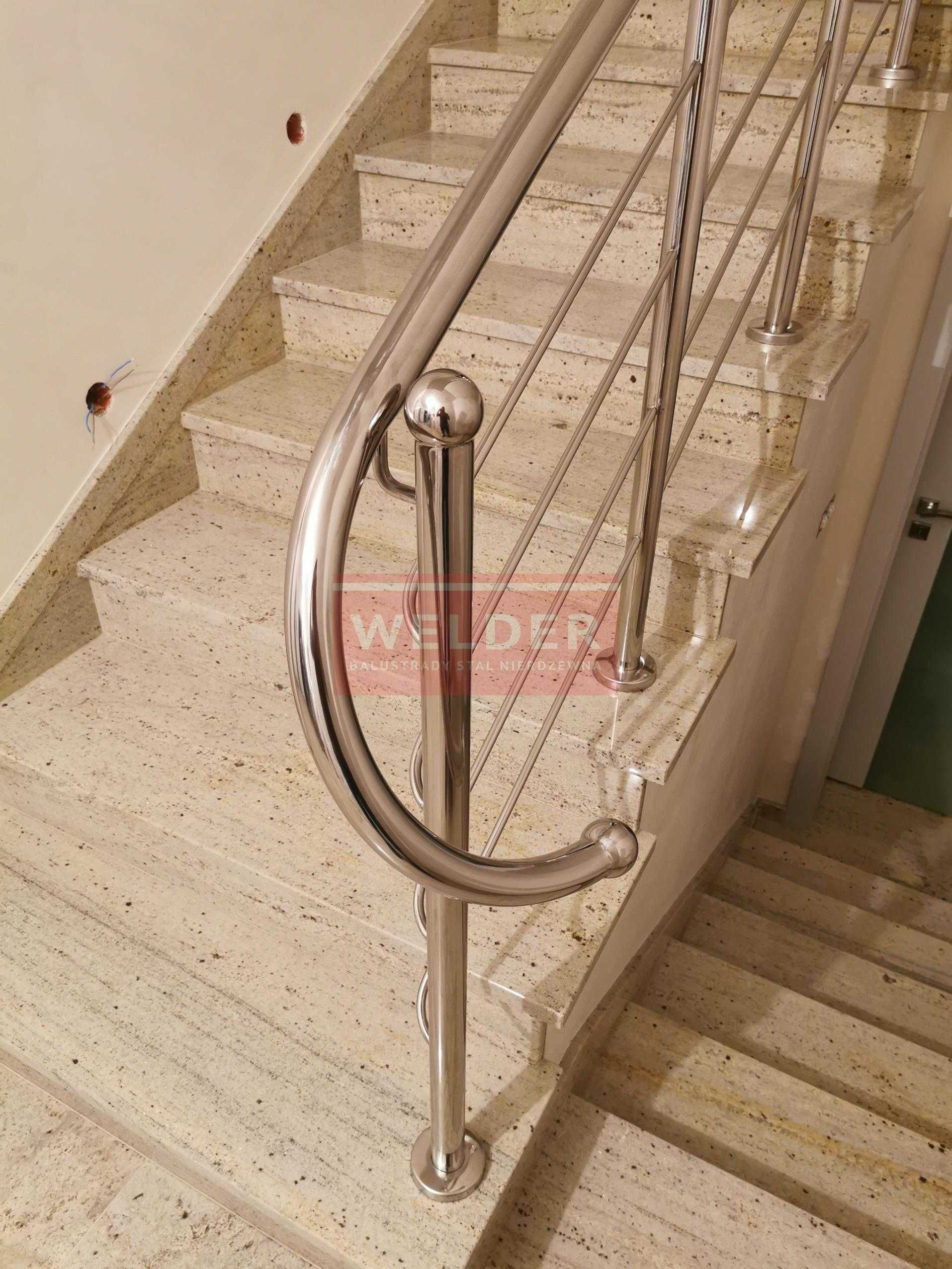 Balustrady harfa nierdzewne szklane nowoczesne loft poręcz