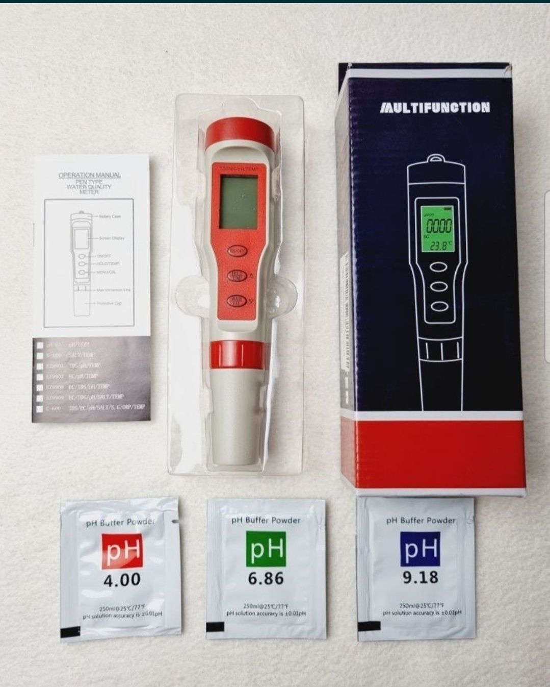 Miernik tester jakości wody 4w1 pH EC TEMP TDS