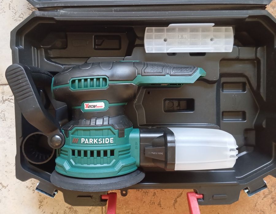 Lixadora excêntrica a bateria 20v Parkside