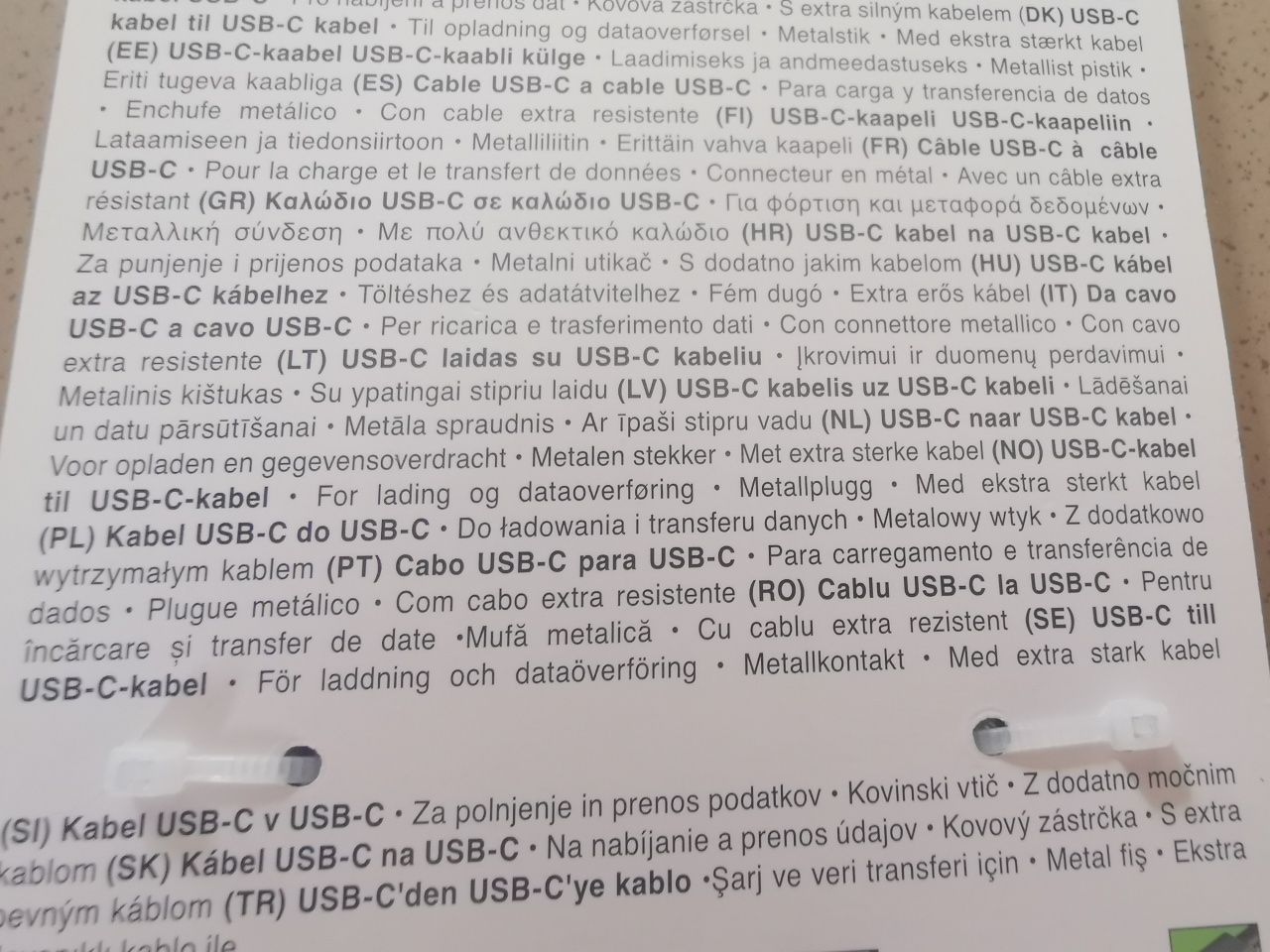 Usb C do usb C 2.0 kabel do transmisji danych i ładowania
