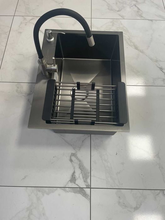 Опт цени! Мойка для кухни Luminex 6045 PVD 4в1 + смеситель гибкий