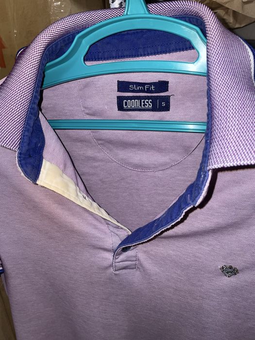 Поло COONLESS Slim Fit, розмір S, ліловий меланж