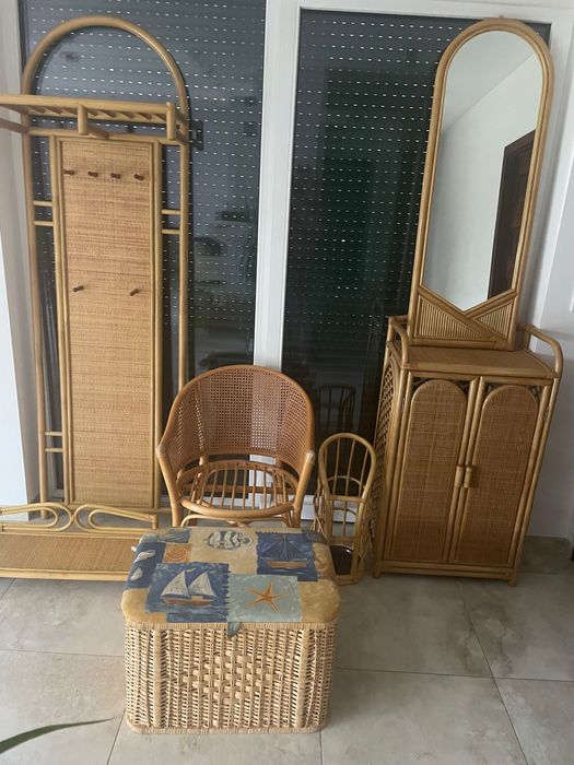 Zestaw naturalny rattan, bambus