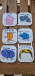 Conjunto de 6 bases de copos em PVC dos Açores