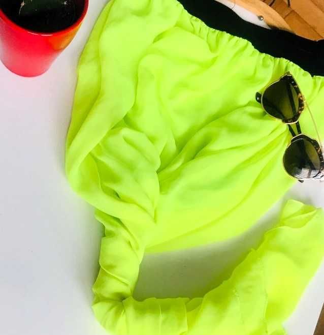 Neonowa długa spódnica, M