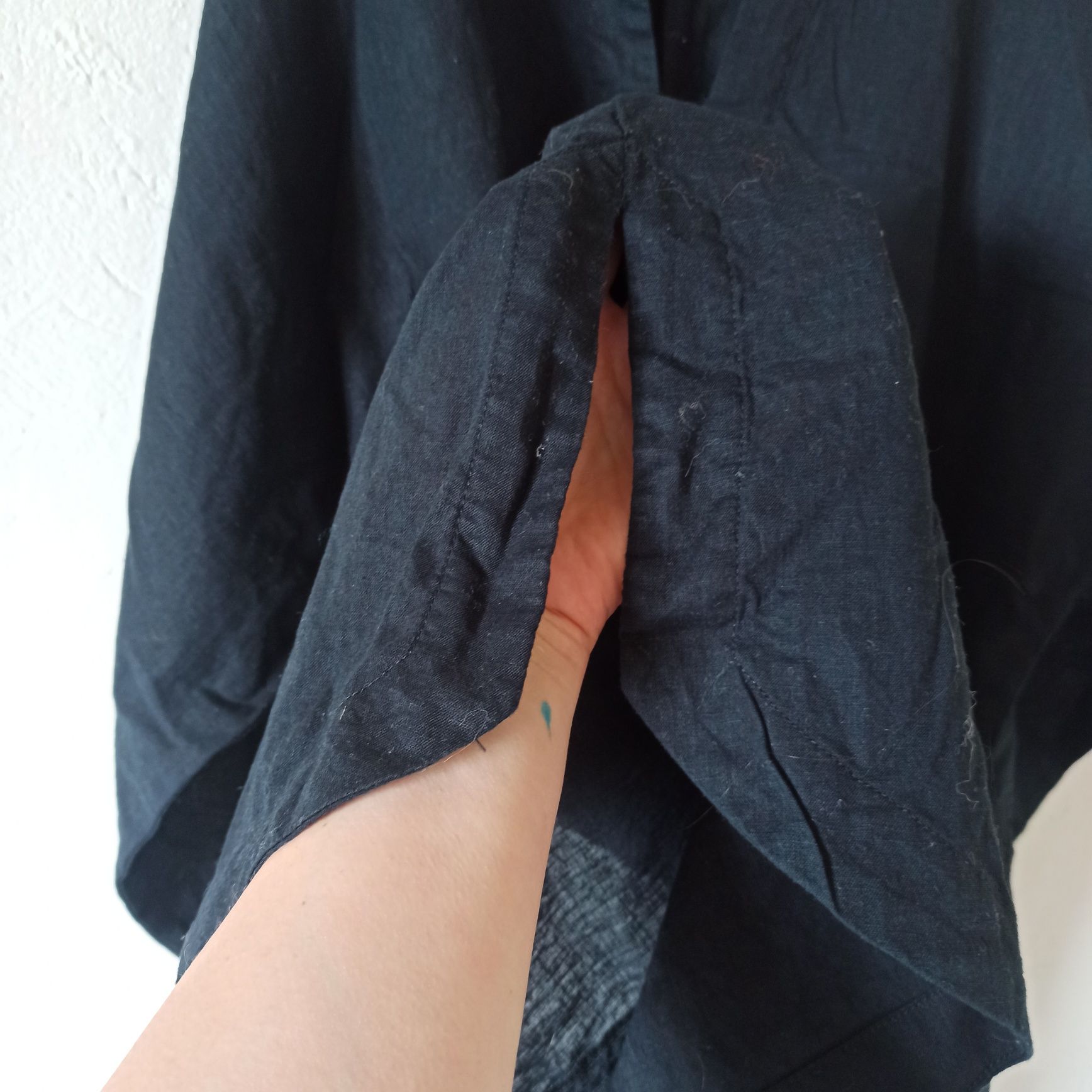 H&M L lniana tunika / długa bluzka  len + bawełna