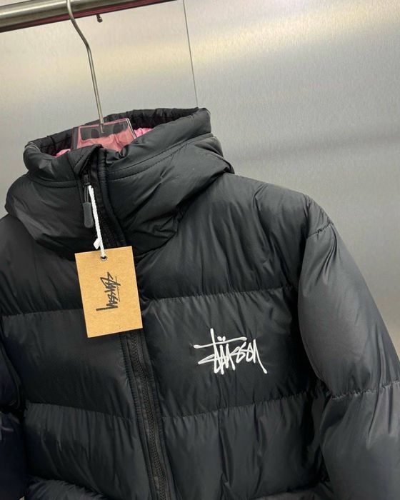 Пуховик Stussy куртка Стуссі пухан стусси стусі курточка рожева