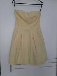 Warenhause/Usztywniana  zolta sukienka z tiulem xs/s