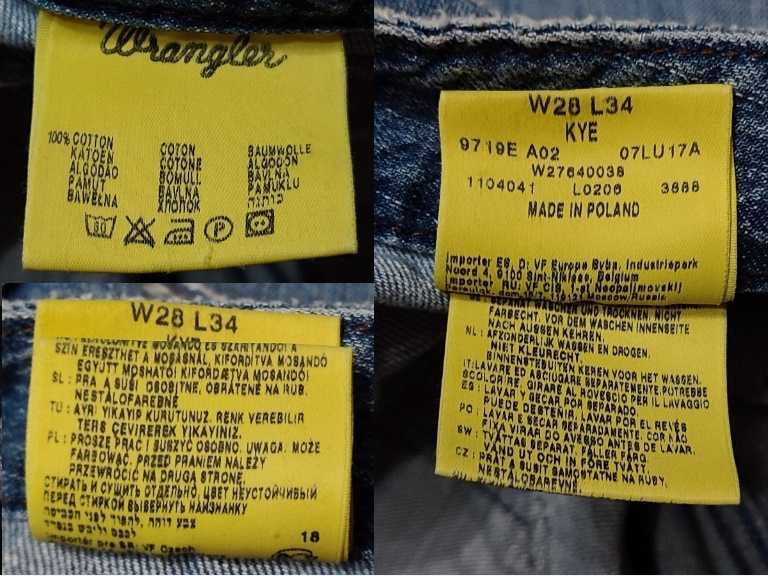 spodnie jeans WRANGLER KYE W30 W31 L34 pas 84 86 – 88 89