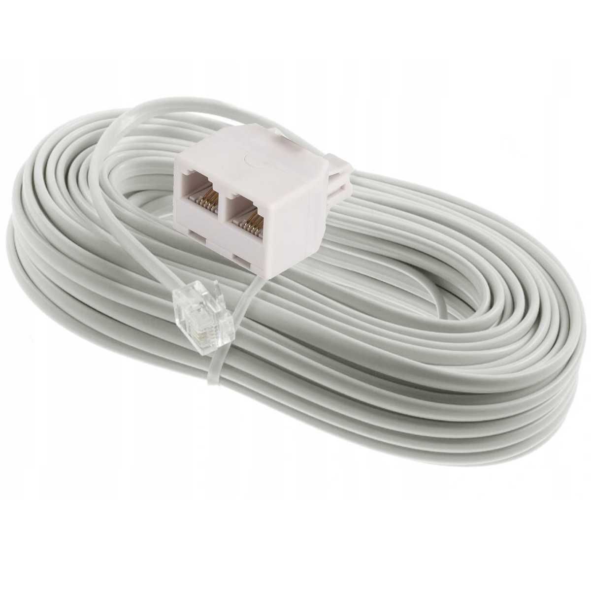 Rozdzielacz telefoniczny kabel 2x RJ11 15FT 4,5m