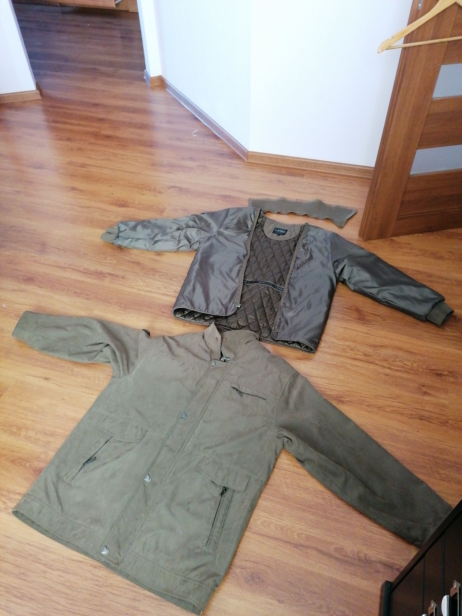 Męska kurtka khaki Kamen 50 XL z ociepleniem i kieszeniami