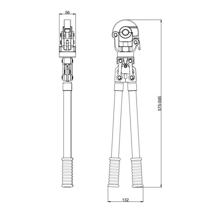Інструмент для прес-фітинга d16-32 ручний з поворотним механізмом