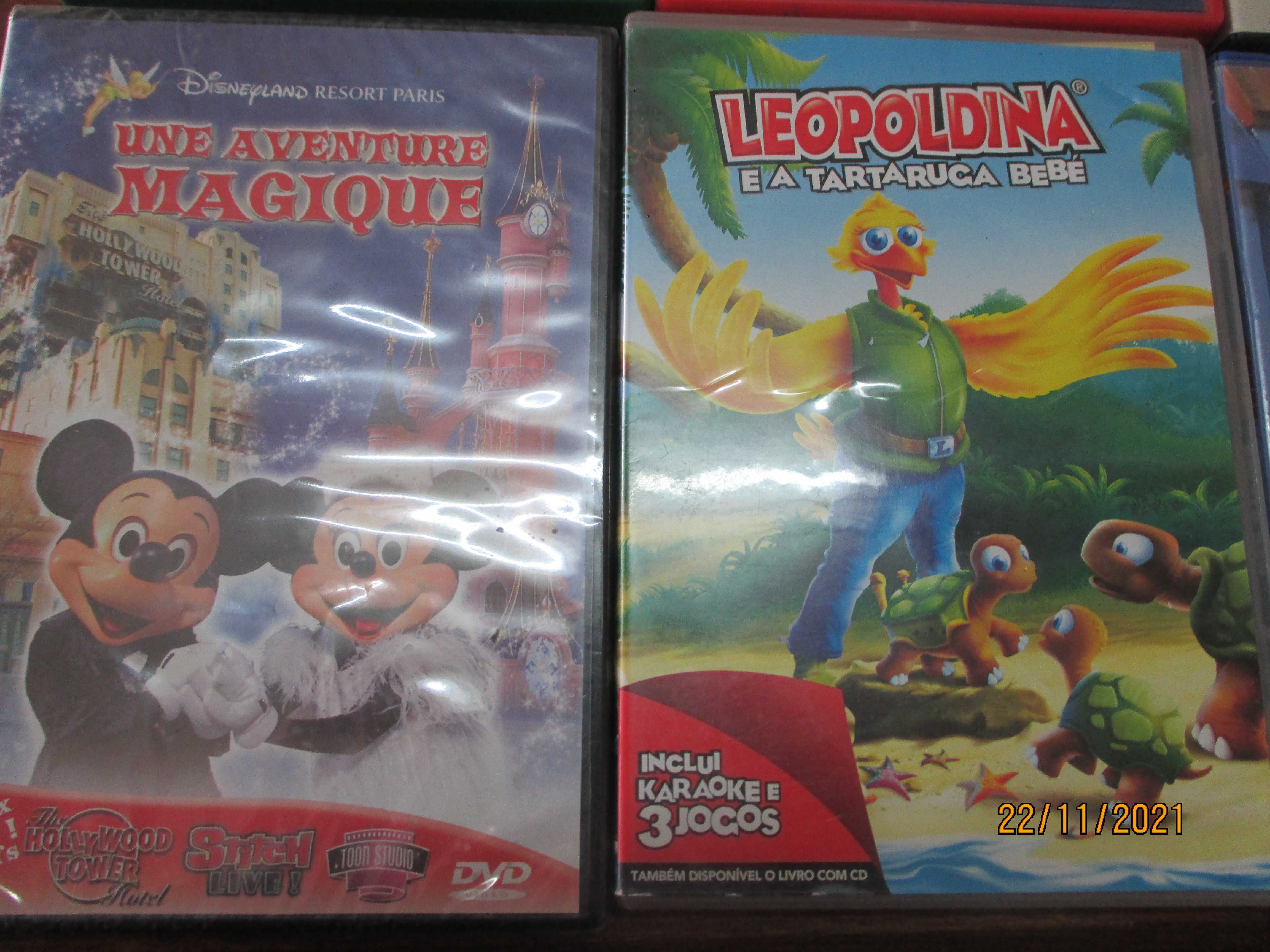7 dvd's - Leopoldina,Winnie the Pooh, Bob o construtor e mais
