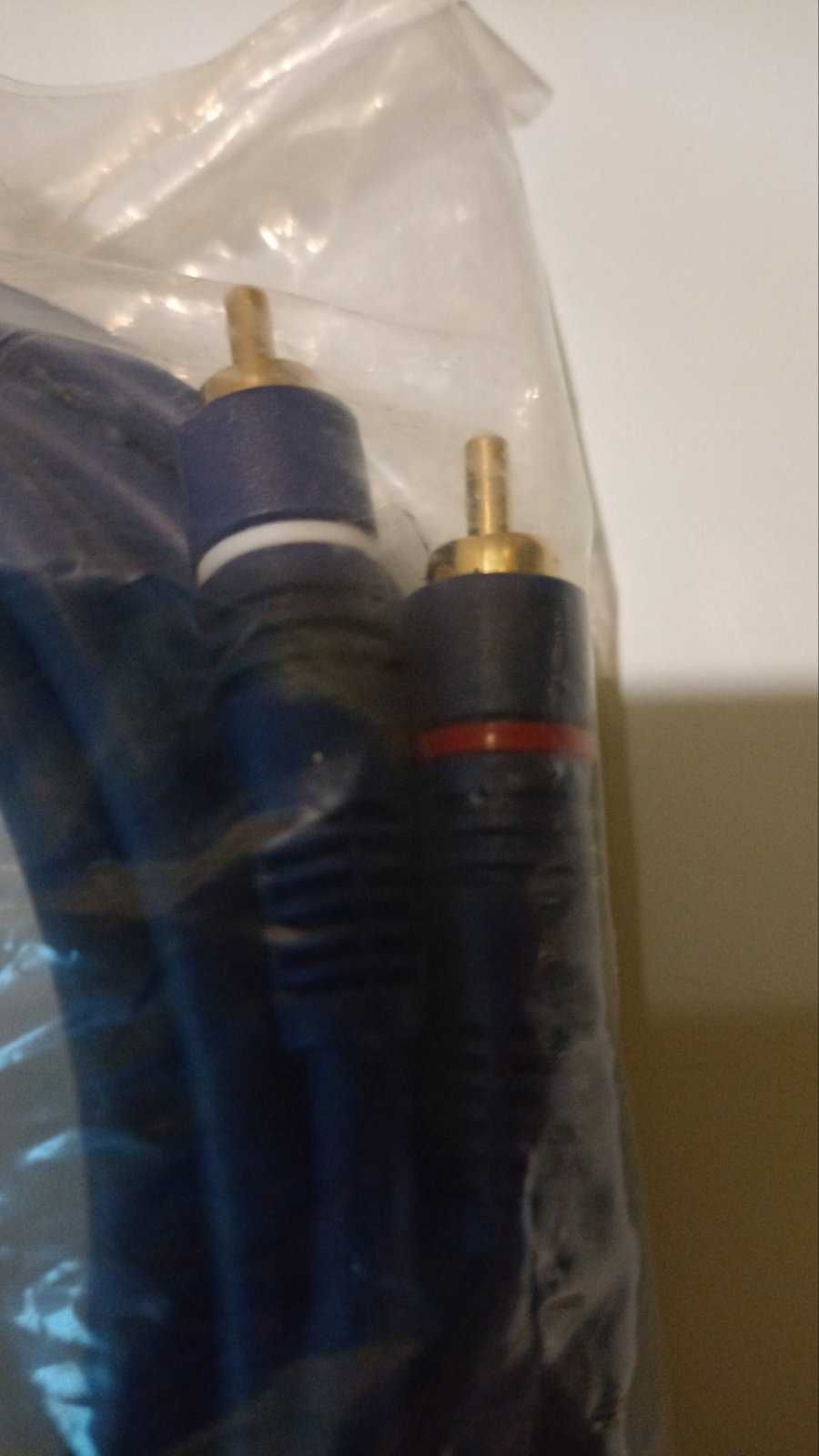 Kabel 2x2 RCA wtyki pozłacane 3m HQ