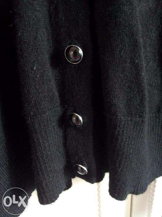 Sweter kardigan Orsay M 38 czarny L 40 guziki zapinany dekolt V serek