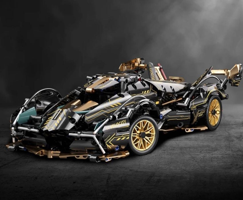 Контсруктор 1300дет спортивна машинка 36*17см lego черная technic